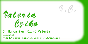 valeria cziko business card