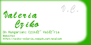 valeria cziko business card